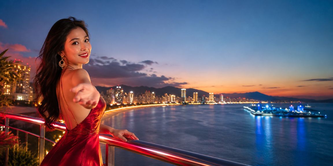 Người dùng thực hiện giao dịch nạp tiền tại bãi biển Đà Nẵng qua điện thoại