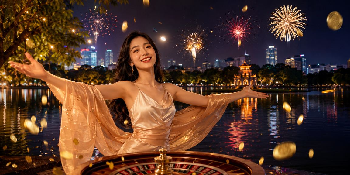 Không gian chơi roulette sôi động trong lễ hội tại Hà Nội
