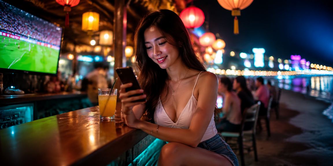 Người xem cá cược bóng đá tại Vũng Tàu với ly cà phê Việt Nam